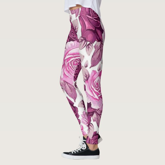 Blommigt populärt leggings (Vänster)