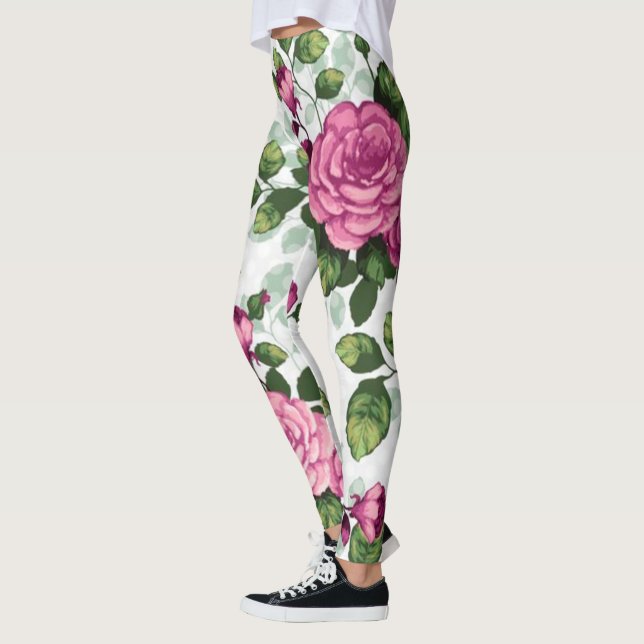 Blommigt populärt leggings (Vänster)