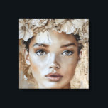 Blommigt Porträtt Art, Bevalt Young Mode Model Canvastryck<br><div class="desc">Höj din hemdekoration med det här fantastiska "Beval Young Mode Model Blommigt Porträtt Art Kanvastryck". Den här utsökta konsten i biet är en contemporary porträtt av en ung kvinna, som är noggrant utformad för att fånga sin elegans och ära. Den mjuka beige bakgrunden förstärker målningens känsliga estetik, skapar den som...</div>