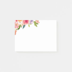 Blommigt Post-it Block