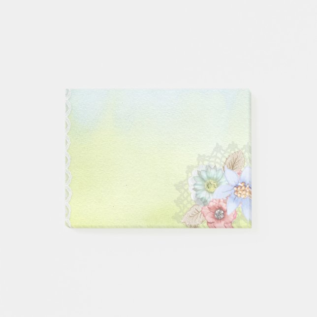 Blommigt Post-it Block (Framsida)