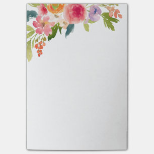 Blommigt Post-it Block