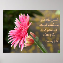 Blommigt Poster, Bible Verse om Guds styrka Poster