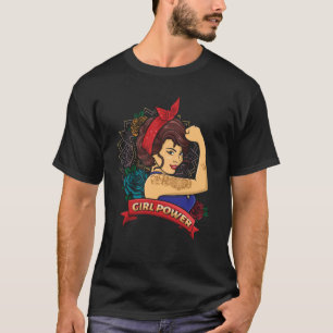 Blommigt Power Mandala Girl Internationell Women D T Shirt