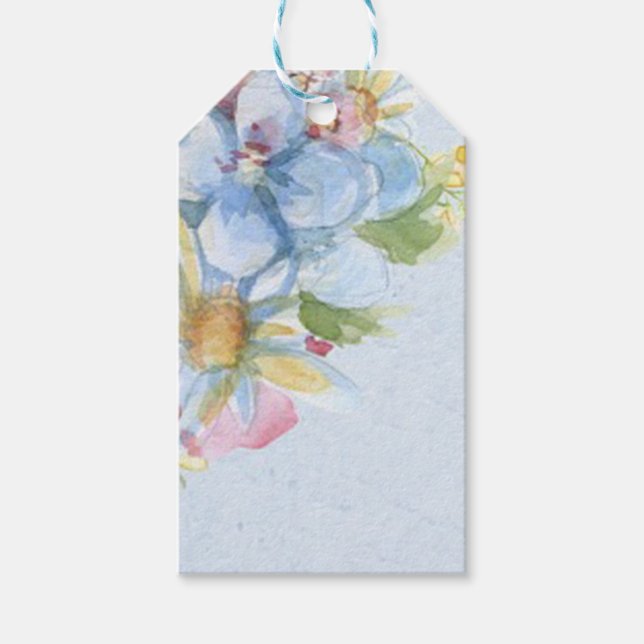 Blommigt Presentetikett (Framsidan)