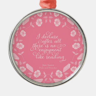 Blommigt Pride & Prejudice Jane Austen Bookish Quo Julgransprydnad Metall