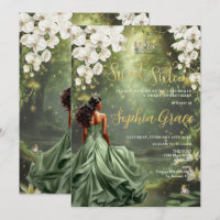 Blommigt Princess and Frog Sage Grönt Dress Sweet 