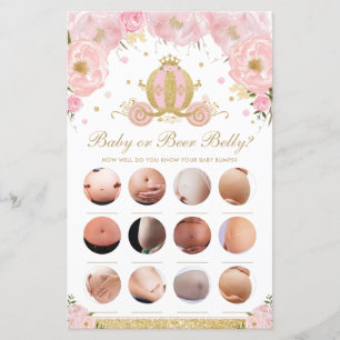 Blommigt Princess Baby eller Beer Belly Game