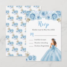 Blommigt Princess i Light Blue Dress