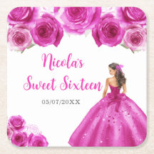 Blommigt Princess i Shock rosa Dress Sweet sixteen