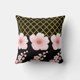 Blommigt print dekorativ kudde, Vintage blomkudde, Kudde