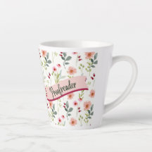 Blommigt Proofreader Latte Mugg