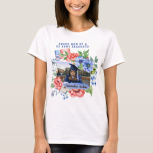 Blommigt Proud Mamma i ett militärt foto från Stud T Shirt