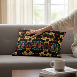 Blommigt Prydnadskudde