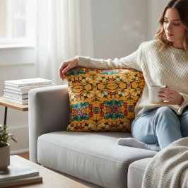 Blommigt Prydnadskudde