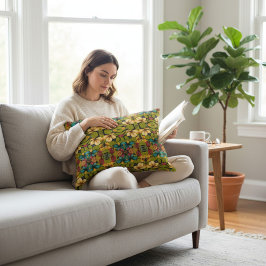 Blommigt Prydnadskudde