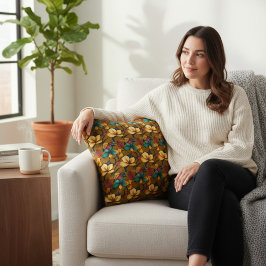 Blommigt Prydnadskudde