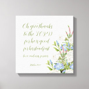 Blommigt Psalm 107:1, Kanvastryck