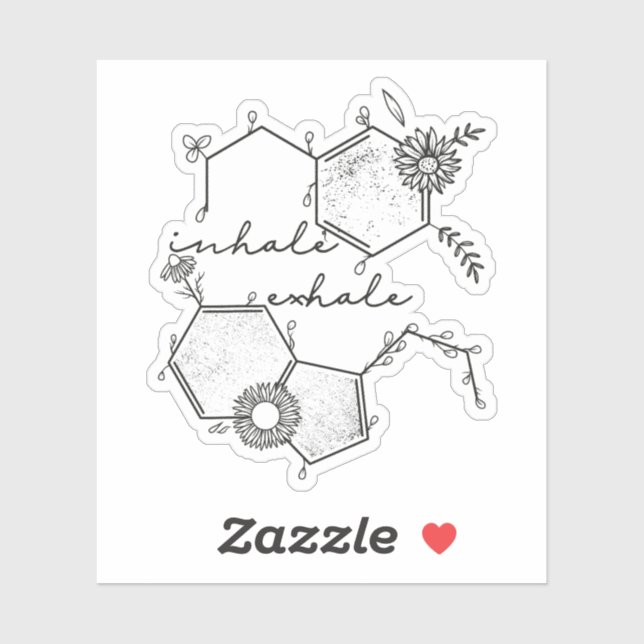 Blommigt Psykisk hälsa Klistermärken (Ark)