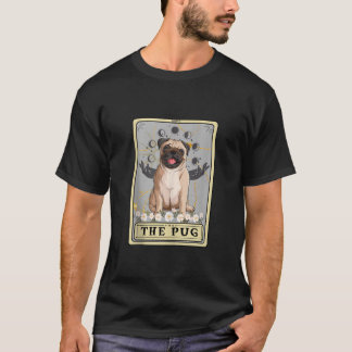 Blommigt Pug Tarot Card Pug Mamma Halloween Pug Lo T Shirt