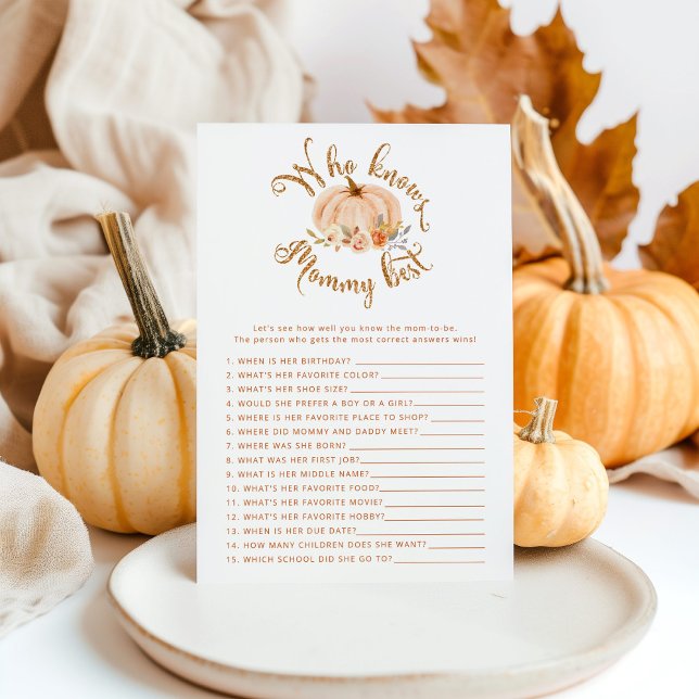 Blommigt-pumpa Vem vet mammans bästa duschspel (Skapare uppladdad)