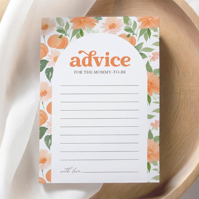 Blommigt Pumpkin Baby Shower Adapter Inbjudningar (Skapare uppladdad)