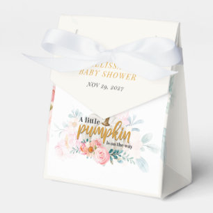 Blommigt Pumpkin Baby Shower Botanical Presentaskar