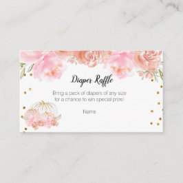 Blommigt Pumpkin Baby Shower - förvrängningskort Tilläggskort