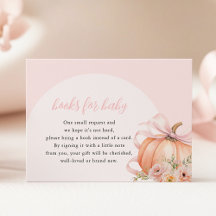 Blommigt Pumpkin Bow Baby Shower Bokar för Baby
