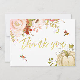 Blommigt Pumpkin tackar dig för höjdhöjdsvisaren f Tack Kort