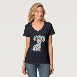 Blommigt Puppy T Shirt