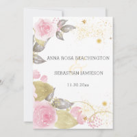 *~* Blommigt QR Rosa ros AR15 - OSA Guld Bröllop