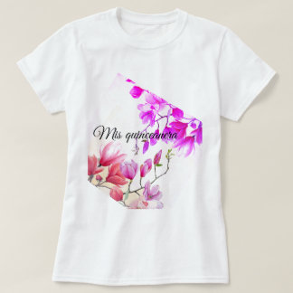 blommigt Quinceanera T-Shirt
