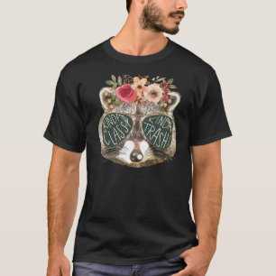 Blommigt Raccoon Glasses Kinda Classy Kinda Trashy T Shirt