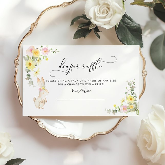 Blommigt raffle biljett tilläggskort (Skapare uppladdad)