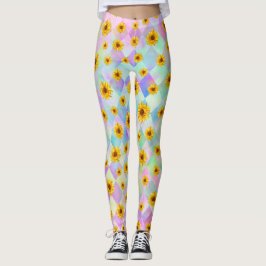 Blommigt Rainbow Leggings
