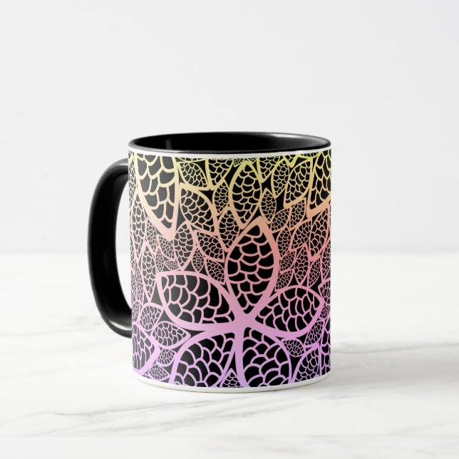 Blommigt Rainbow Mugg (Framsida vänster)