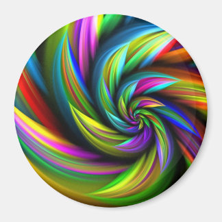 Blommigt Rainbow Spiral Flower Magnet