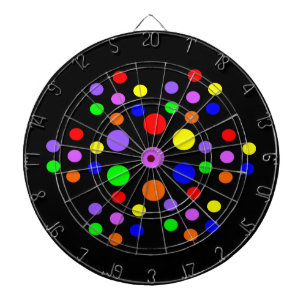 Blommigt Rainbow Spots Dart Board Darttavla