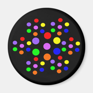 Blommigt Rainbow Spots Magnet