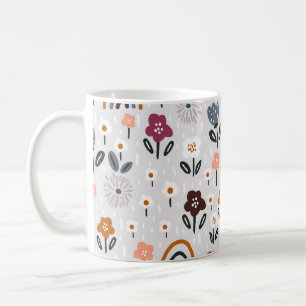 Blommigt Rainbows: Hand plockade sjölösa Struktur Kaffemugg