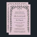 Blommigt Ram Anpassningsbar QR-kod Modern BarBat M Inbjudningar<br><div class="desc">Perfekt-kort för att tillkännage ett bat mitzvah, pub mitzvah eller annat judiskt firande! Hand plockade-konst åt dig på framsidan och baksidan! FULLT ANPASSADE! Klicka på "Anpassa" ovan om du vill redigera texten och lägga till länken till QR-koden. Klicka på "Redigera med verktyg" om du vill justera typsnitt, färg och placeringar...</div>