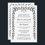 Blommigt Ram Anpassningsbar QR-kod Modern BarBat M Inbjudningar<br><div class="desc">Perfekt-kort för att tillkännage ett bat mitzvah, pub mitzvah eller annat judiskt firande! Hand plockade-konst åt dig på framsidan och baksidan! FULLT ANPASSADE! Klicka på "Anpassa" ovan om du vill redigera texten och lägga till länken till QR-koden. Klicka på "Redigera med verktyg" om du vill justera typsnitt, färg och placeringar...</div>