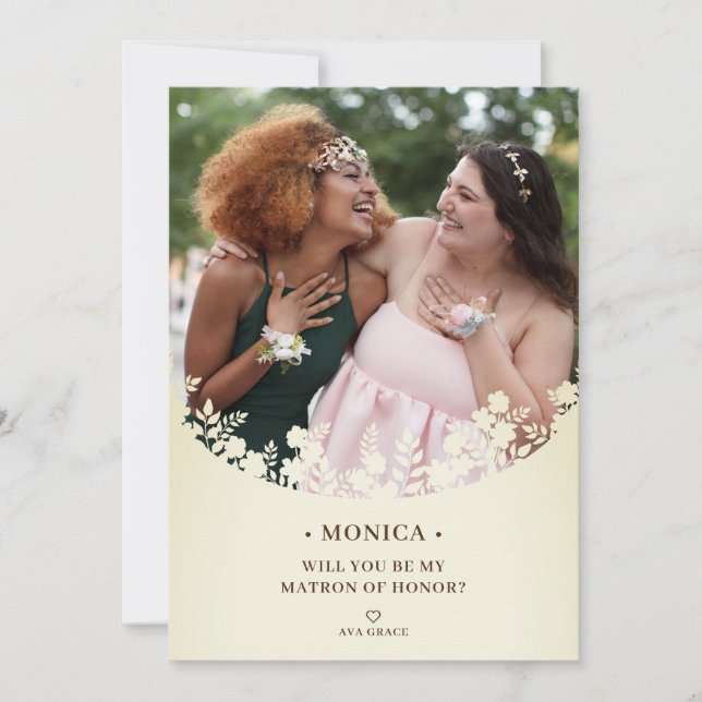 Blommigt Ram Flower Girl Bridesmaid Frieri (Framsida)