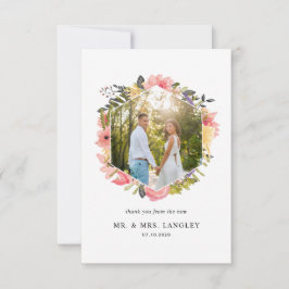 Blommigt Ram-fototackkort Tack Kort