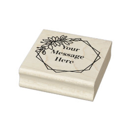 Blommigt Ram med ditt meddelande Stämpel