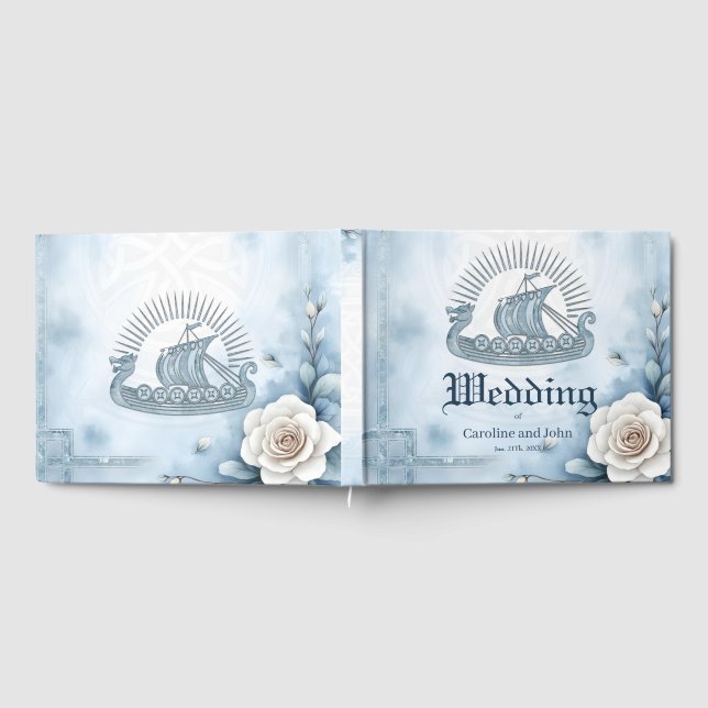 Blommigt Ram med Ro och keltisk design. Gästböcker (Full)