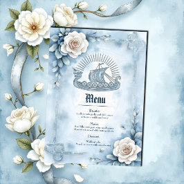 Blommigt Ram med Ro och keltisk design. Meny