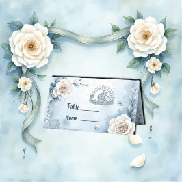 Blommigt Ram med Ro och keltisk design. Placeringskort