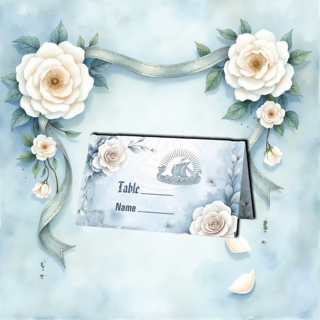 Blommigt Ram med Ro och keltisk design. Placeringskort (Skapare uppladdad)